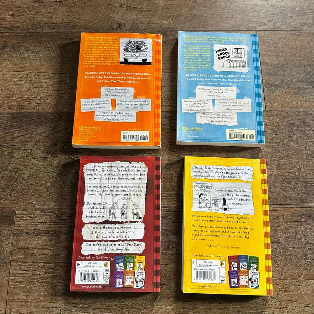 Diary of a Wimpy Kid Books set (4)